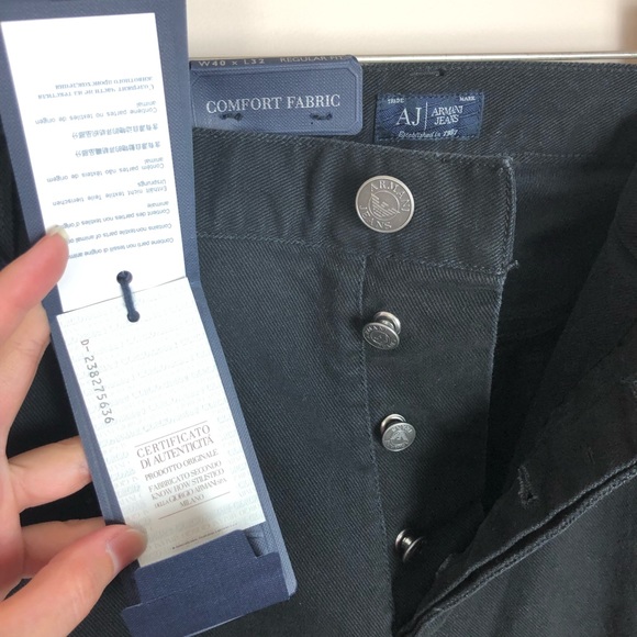 NWT Armani Jeans J21 Regular Fit Black W40 x L32 - Picture 4 of 8